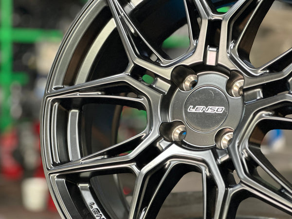 New 17X7 ET35 Lenso Draken Rim (4 wheel) Matt Black 4X100