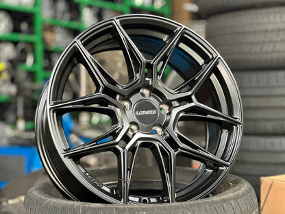 New 17X7 ET35 Lenso Draken Rim (4 wheel) Matt Black 5X100