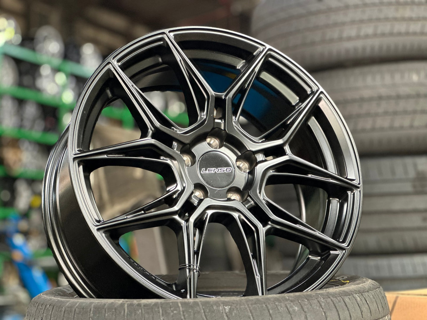 New 17X7 ET35 Lenso Draken Rim (4 wheel) Matt Black 5X100