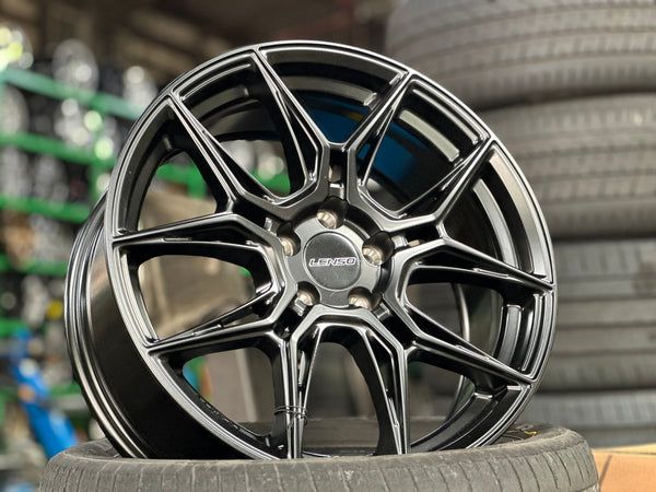 New 17X7 ET35 Lenso Draken Rim (4 wheel) Matt Black 5X100