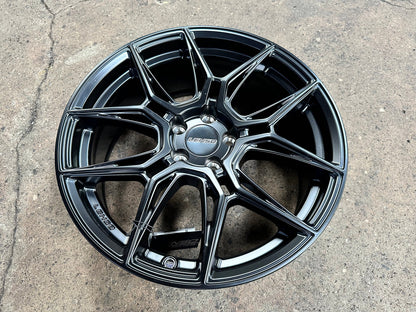 New 17X7 ET35 Lenso Draken Rim (4 wheel) Matt Black 5X100