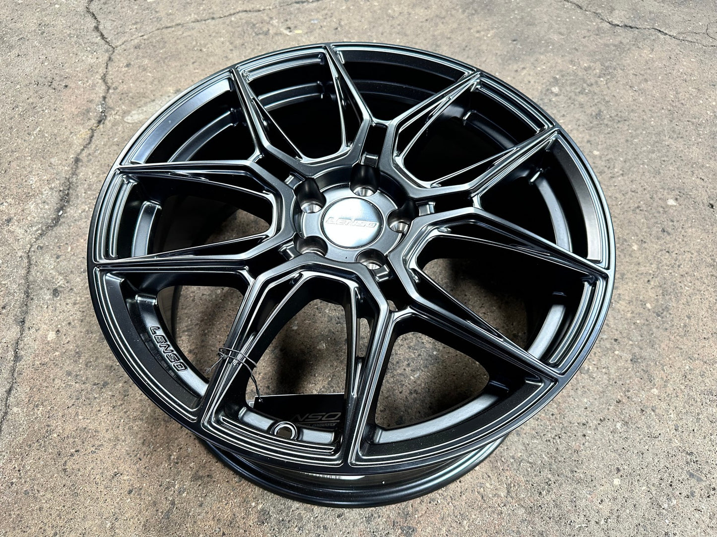 New 17X7 ET35 Lenso Draken Rim (4 wheel) Matt Black 5X100