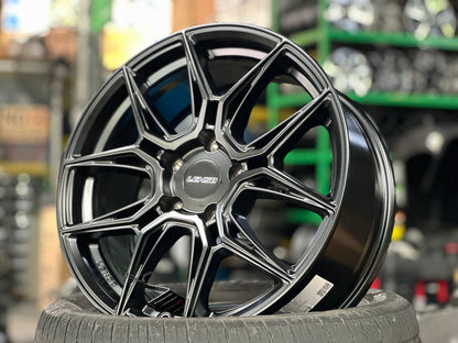 New 17X7 ET35 Lenso Draken Rim (4 wheel) Matt Black 5X114.3