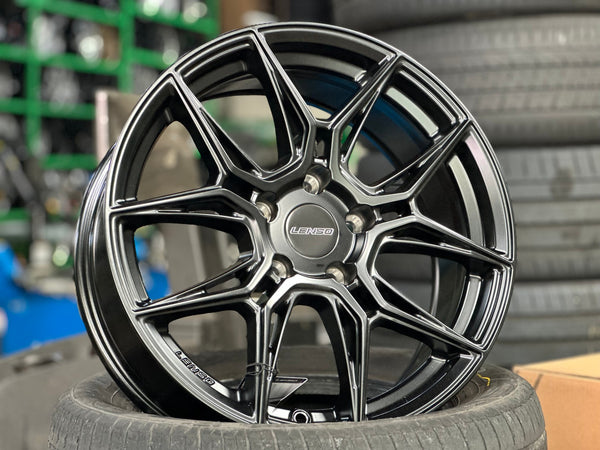 New 17X7 ET35 Lenso Draken Rim (4 wheel) Matt Black 5X114.3