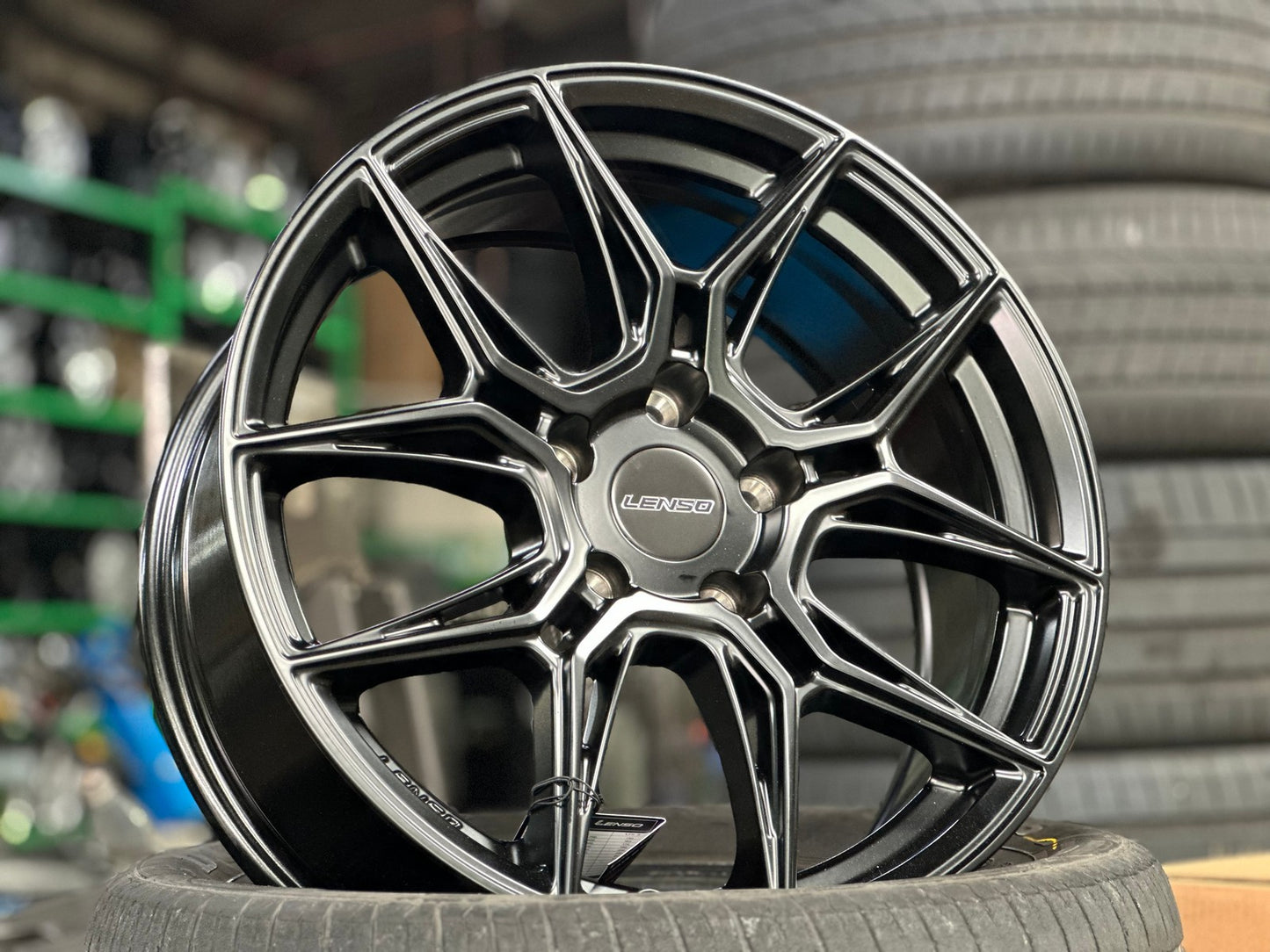 New 17X7 ET35 Lenso Draken Rim (4 wheel) Matt Black 5X114.3