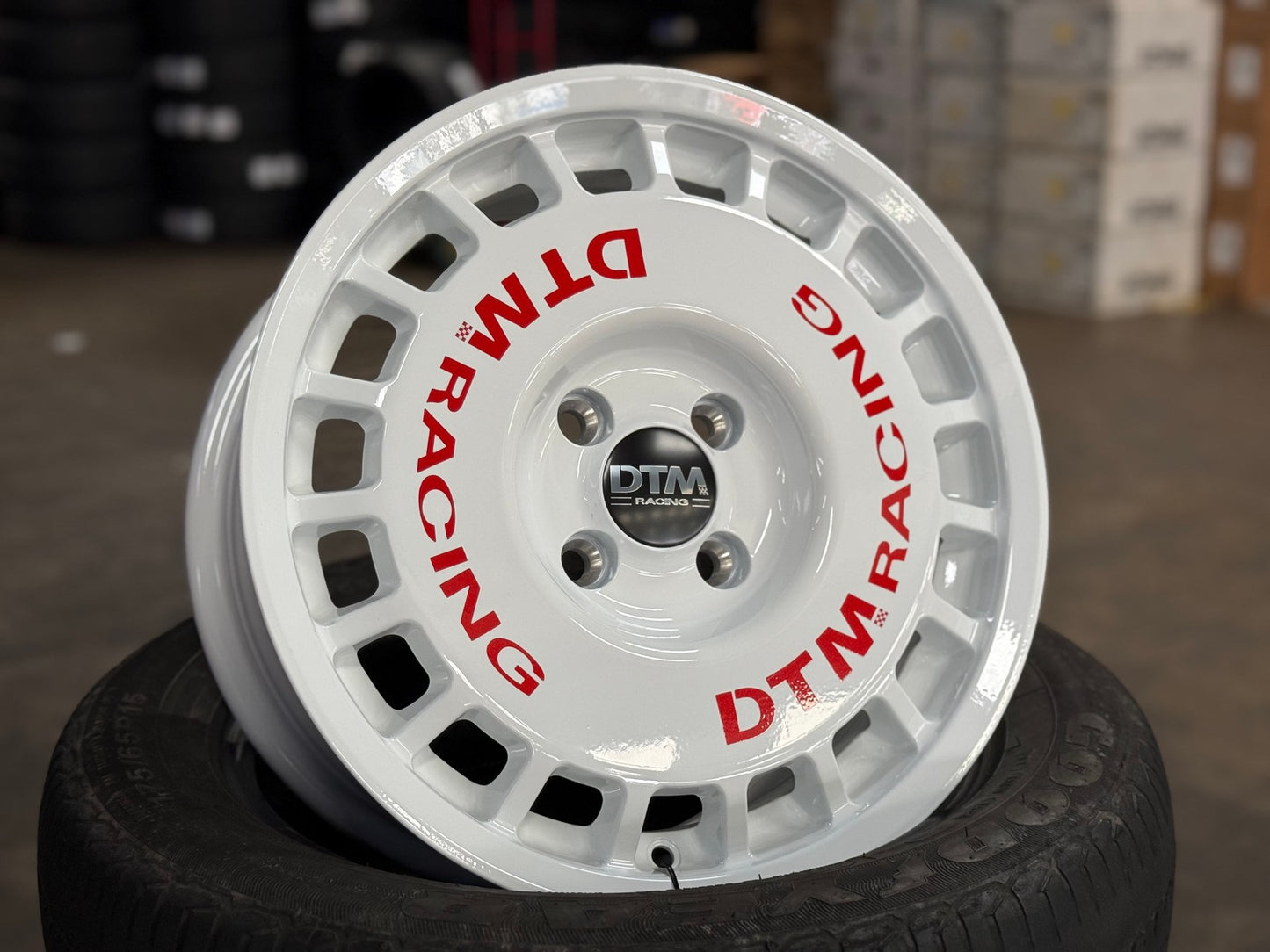 New 15X7 ET38 Lenso DTM Rim (4 wheel) Gloss White 4X100
