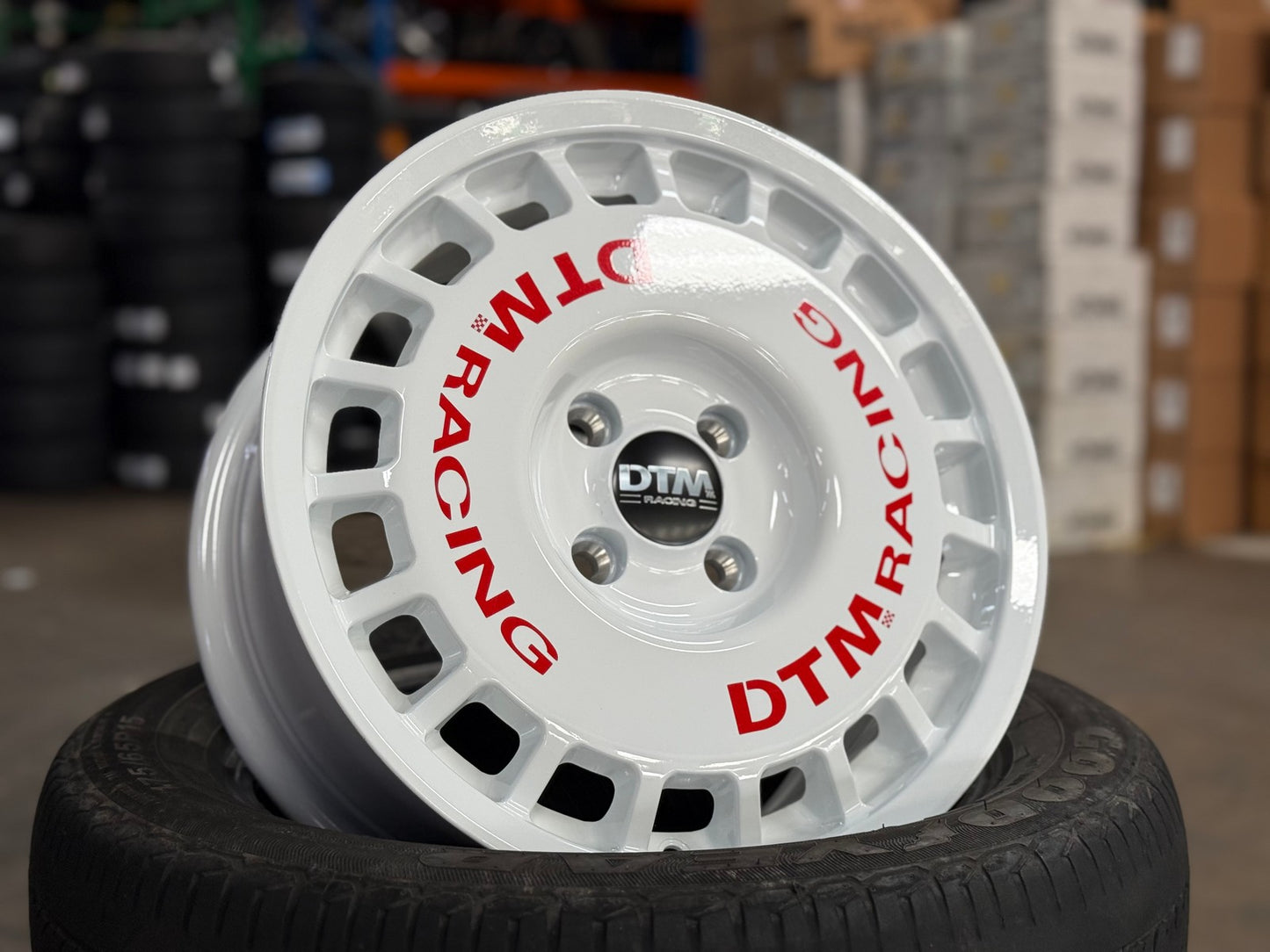 New 15X7 ET38 Lenso DTM Rim (4 wheel) Gloss White 4X100