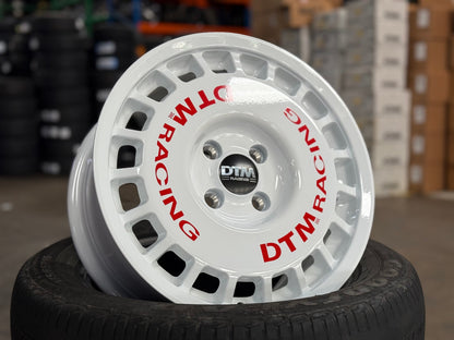 New 15X7 ET38 Lenso DTM Rim (4 wheel) Gloss White 4X100