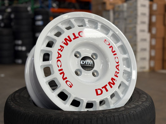 New 15X7 ET38 Lenso DTM Rim (4 wheel) Gloss White 4X100