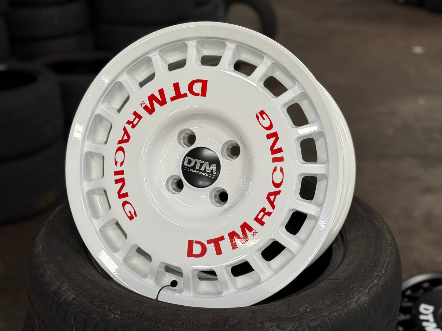 New 15X7 ET38 Lenso DTM Rim (4 wheel) Gloss White 4X100