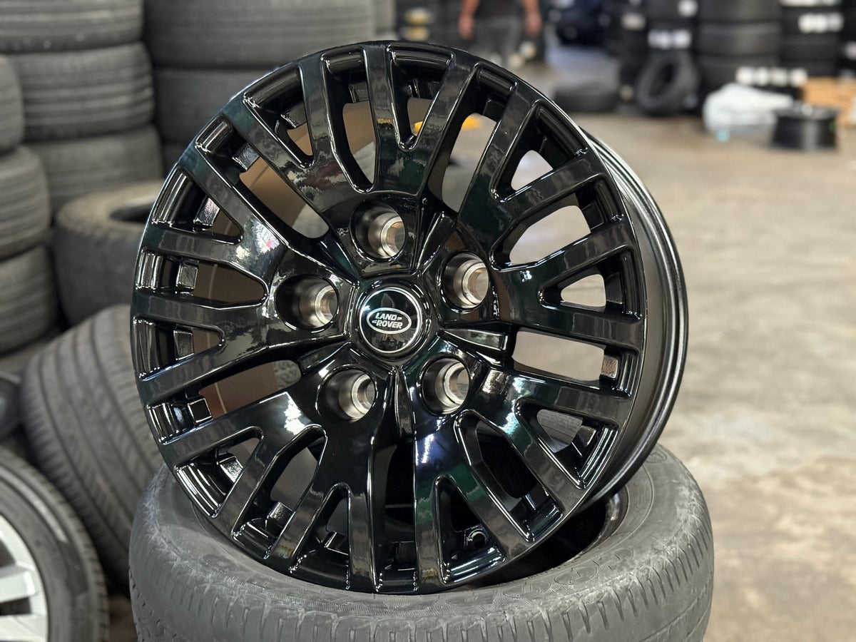 New 18X9 ET0 Land Rover Design Defender Kahn Rim (5 wheel) Gloss Black 5X165.1