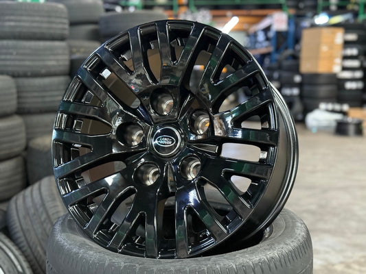New 18X9 ET0 Land Rover Design Defender Kahn Rim (5 wheel) Gloss Black 5X165.1