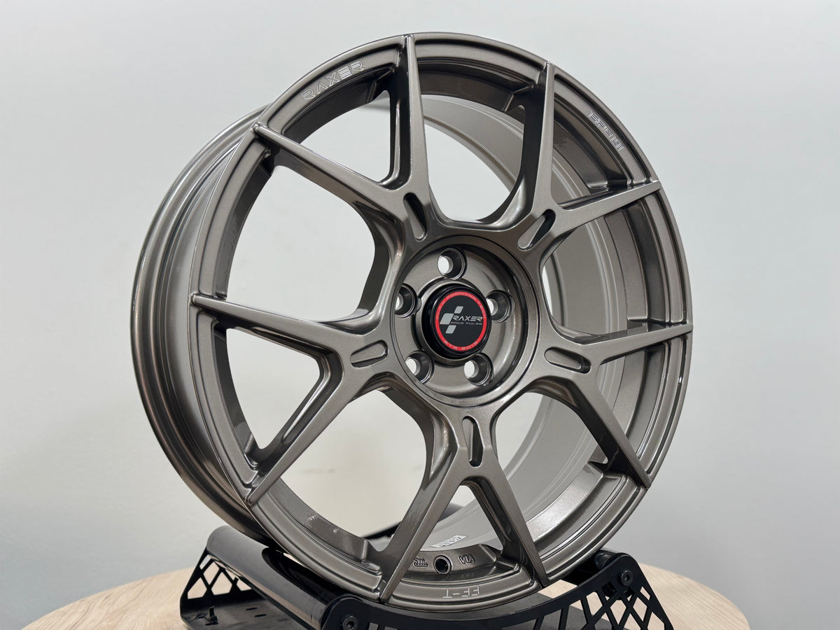 New 17X7 ET42 Raxer EP-L1 Rim (4 wheel) Gloss Grey 5X100