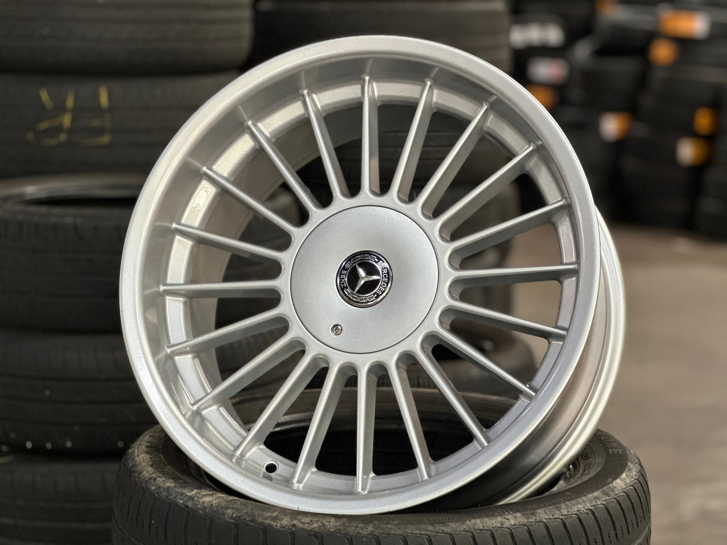 New 18X8.5 ET13 Alpina Classic Rim (4 wheel) Gloss Silver 5X112