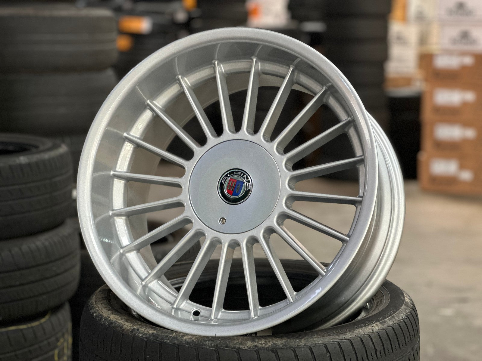 New 18X9.5 ET20 Alpina Classic Rim (4 wheel) Gloss Silver 5X120 – King ...