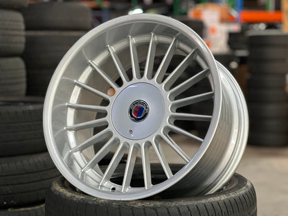 New 18X9.5 ET20 Alpina Classic Rim (4 wheel) Gloss Silver 5X112