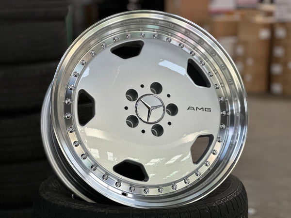 New 18X8.5 ET18 Mercedes Aero Classic Rim (4 wheel) Gloss Silver 5X112