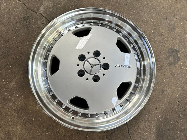 New 18X8.5 ET18 Mercedes Aero Classic Rim (4 wheel) Gloss Silver 5X112