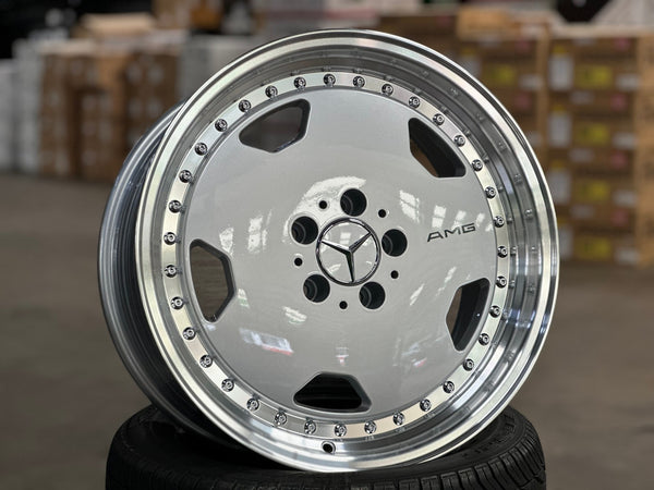 New 18X8.5 ET30 Mercedes Aero Classic Rim (4 wheel) Gloss Silver 5X112