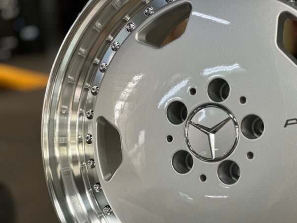 New 18X8.5 ET30 Mercedes Aero Classic Rim (4 wheel) Gloss Silver 5X112