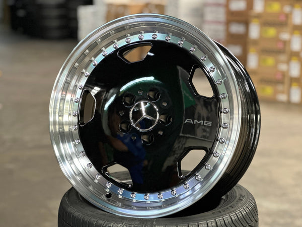 New 18X8.5 ET30 Mercedes Aero Classic Rim (4 wheel) Gloss Black 5X112