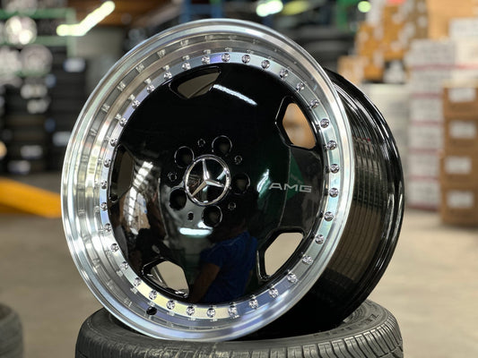 New 18X8.5 ET30 Mercedes Aero Classic Rim (4 wheel) Gloss Black 5X112