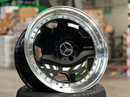 New 18X8.5 ET30 Mercedes Aero Classic Rim (4 wheel) Gloss Black 5X112