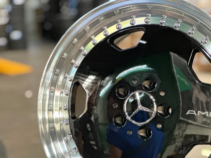 New 18X8.5 ET30 Mercedes Aero Classic Rim (4 wheel) Gloss Black 5X112