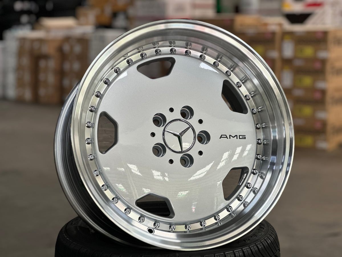 New 18x8.5 ET30 18x9.5 ET35 Mercedes AERO CLASSIC Staggered 5x112 Silver Polished Lips + 20 pcs Wheel Bolts