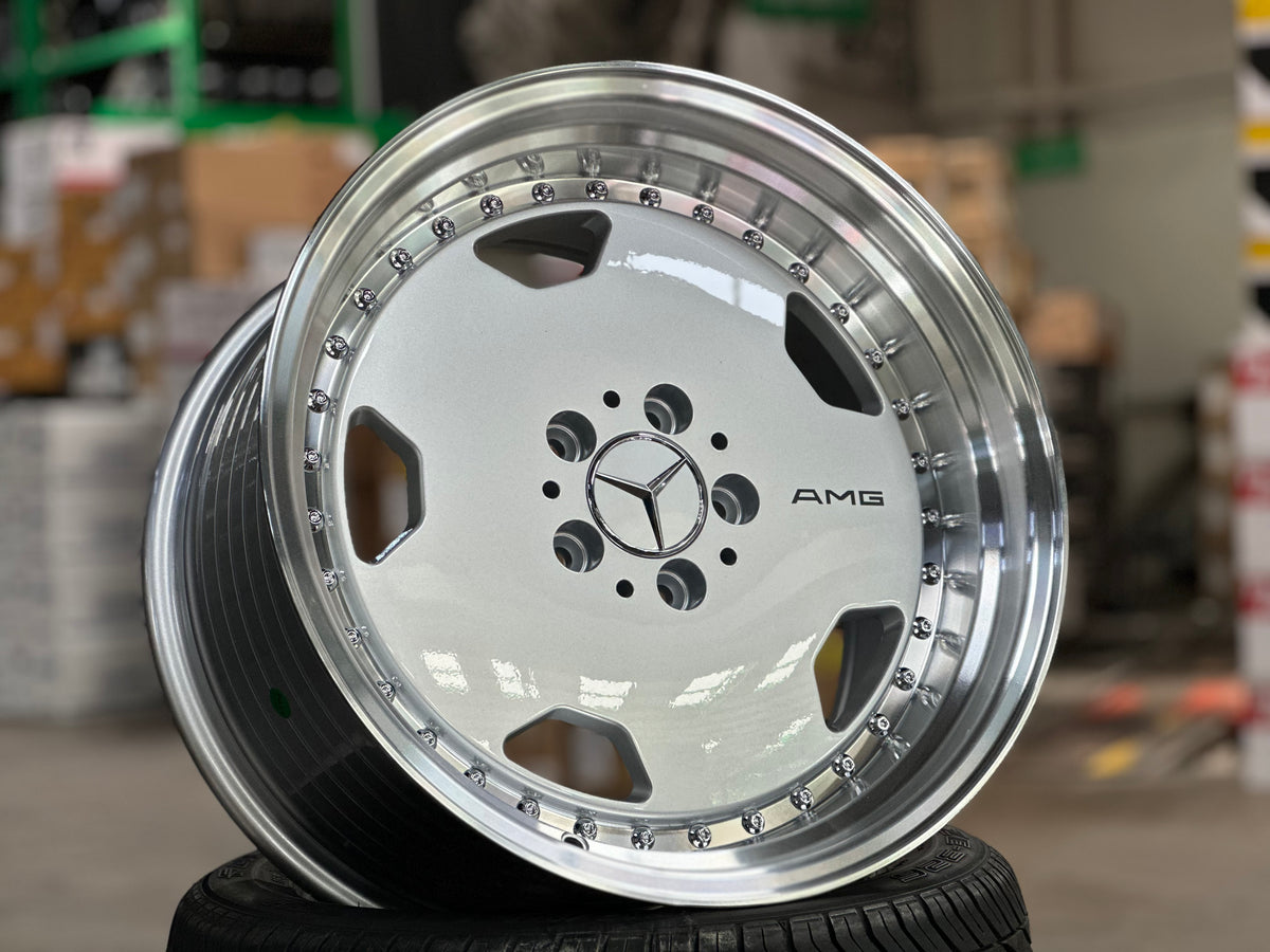 New 18x8.5 ET30 18x9.5 ET35 Mercedes AERO CLASSIC Staggered 5x112 Silver Polished Lips + 20 pcs Wheel Bolts