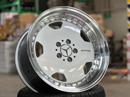 New 18x8.5 ET30 18x9.5 ET35 Mercedes AERO CLASSIC Staggered 5x112 Silver Polished Lips + 20 pcs Wheel Bolts