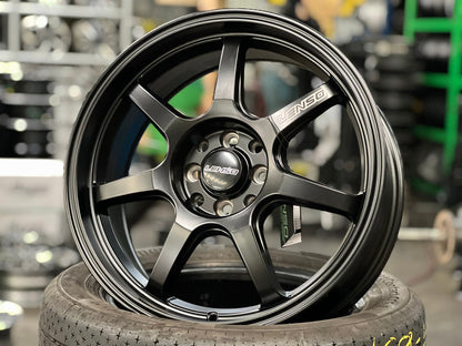 New 17X7 ET35 Lenso Evolt Rim (4 wheel) Matt Black 4X114.3