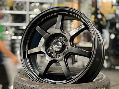 New 17X7 ET35 Lenso Evolt Rim (4 wheel) Matt Black 4X100