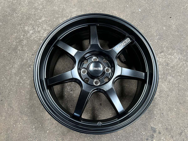New 17X7 ET35 Lenso Evolt Rim (4 wheel) Matt Black 4X100