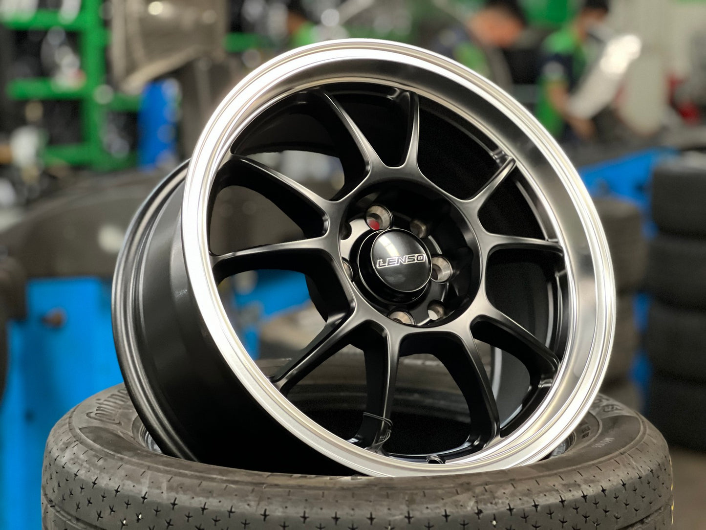 New 15X7 ET40 Lenso Fanatic Rim (4 wheel) Matt Black 4X100