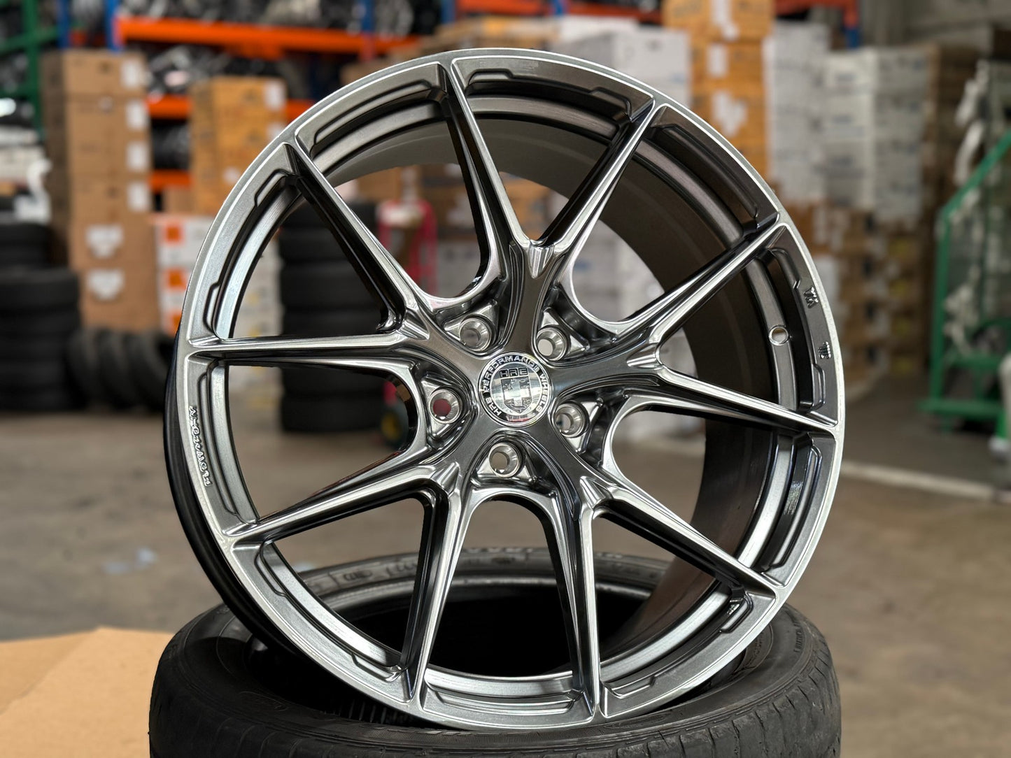 New 19X8.5 ET35 HRE Design Rim (4 wheel) Gloss Silver 5X108