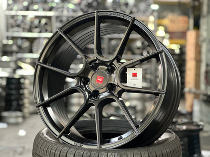 New 19X8.5 ET43 Ispiri FFP6 Rim (4 wheel) Matt Black 5X114.3