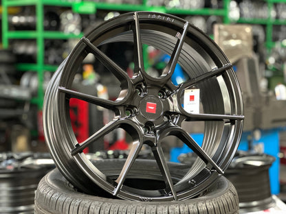 New 19X8.5 ET43 Ispiri FFP6 Rim (4 wheel) Matt Black 5X112