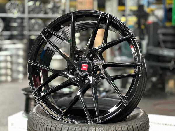 New 19X8.5 ET30 Ispiri FFRM Rim (4 wheel) Gloss Black 5X112
