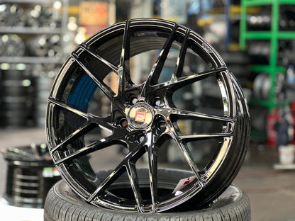 New 19X8.5 ET43 Ispiri FFRM Rim (4 wheel) Gloss Black 5X112
