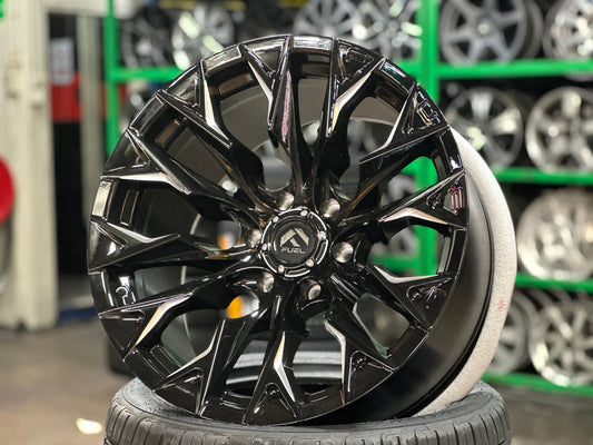 New 20X10 ET-18 Fuel Rim (4 wheel) Gloss Black 6X139.7