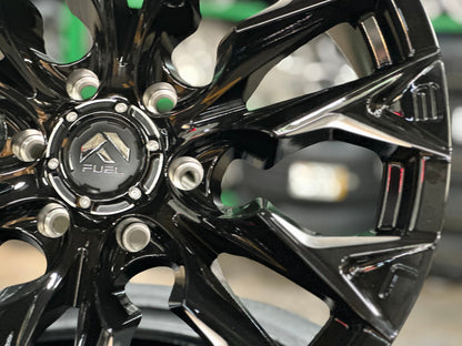 New 20X10 ET-18 Fuel Rim (4 wheel) Gloss Black 6X139.7