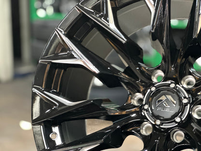 New 20X10 ET-18 Fuel Rim (4 wheel) Gloss Black 6X139.7