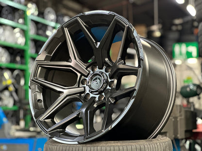 New 20X10 ET-18 Fuel Flux Rim (4 wheel) Matt Black 6X139.7