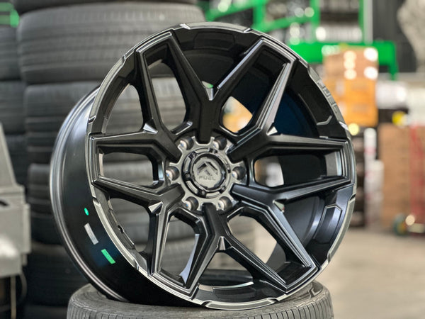 New 20X10 ET-18 Fuel Flux Rim (4 wheel) Matt Black 6X139.7