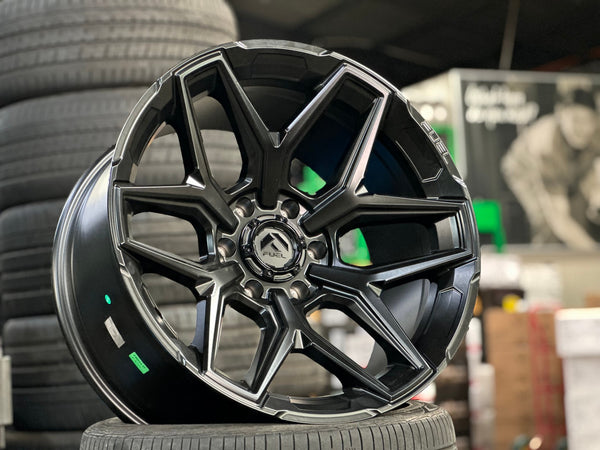 New 20X10 ET-18 Fuel Flux Rim (4 wheel) Matt Black 6X139.7