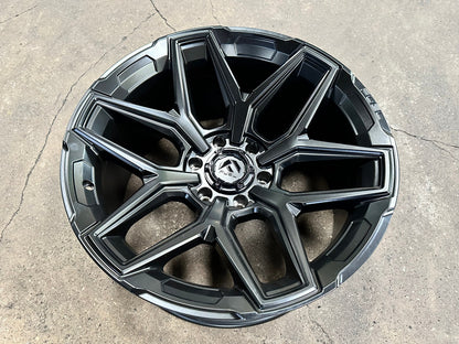 New 20X10 ET-18 Fuel Flux Rim (4 wheel) Matt Black 6X139.7