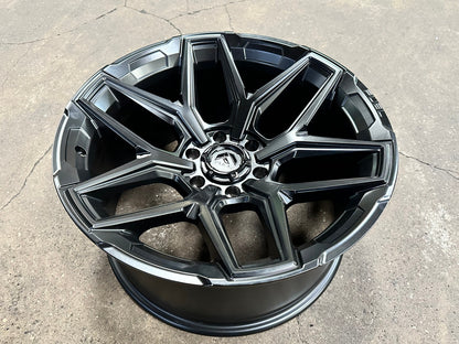New 20X10 ET-18 Fuel Flux Rim (4 wheel) Matt Black 6X139.7