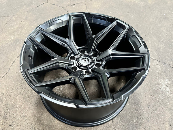 New 20X10 ET-18 Fuel Flux Rim (4 wheel) Matt Black 6X139.7