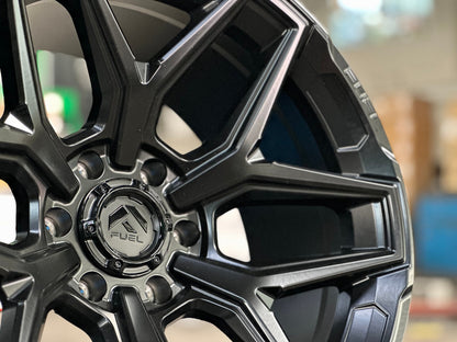 New 20X10 ET-18 Fuel Flux Rim (4 wheel) Matt Black 6X139.7